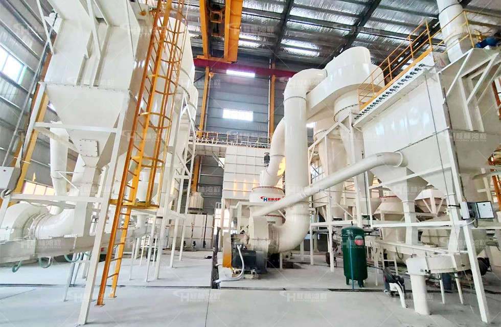 2台HCQ2000大型摆式磨325目碳酸钙生产线